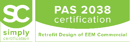 PAS 2038 Certification. Retrofit Design of EEM Commercial. Achieved by sustainability consulting firm C3 Group